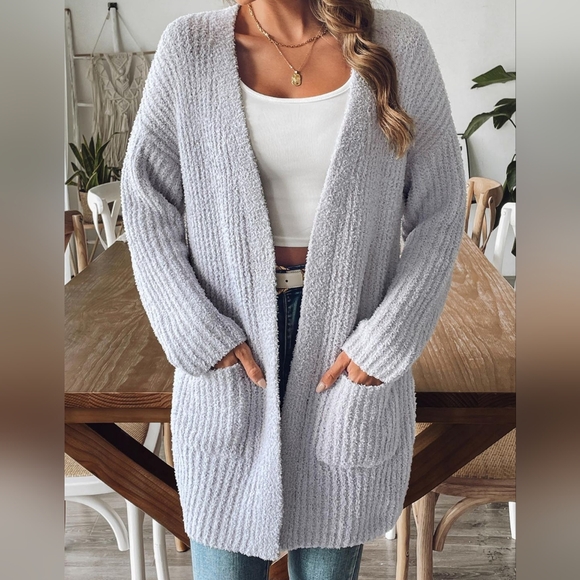 Remi Cozy Knit Cardigan - Gray - Picture 3 of 5